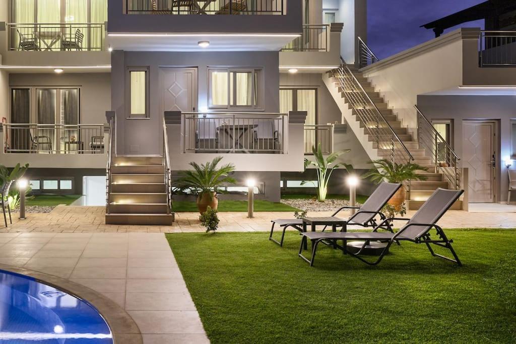 Superior Family Apartment W/Pool Dining Area Stavromenos Luaran gambar